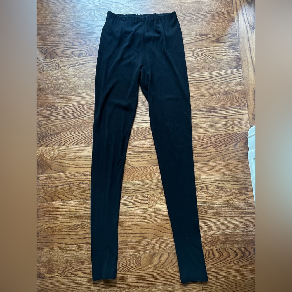LILI BUTLER Black Pants Stretch‎ Pull On Warm  Activewear Comfort Minimalist M